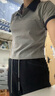 慕伊銘（MUYIMING）2026夏季新款polo衫短袖T恤女高腰修身卡通刺繡翻領(lǐng)短款百搭上衣 灰色好質(zhì)量 L 建議105-120斤 曬單實(shí)拍圖