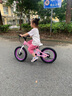 優(yōu)貝（RoyalBaby）兒童自行車男女鎂合金單車 月亮系列4-7歲 宇航員16寸 粉色 曬單實拍圖