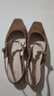 百麗（Belle）時(shí)尚方頭包頭涼鞋女商場(chǎng)同款真皮舒適單鞋3SS30BH5 啡色 37 (235mm) 曬單實(shí)拍圖