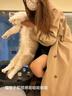 春乏2025春秋中長款百搭英倫風衣女過膝卡其色感小個子西裝外套女 卡其色 XS 建議105斤以下 曬單實拍圖