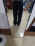 森馬（Semir）[商場(chǎng)同款]休閑褲女質(zhì)感闊腿褲潮酷2025春季新款松緊腰工裝褲 黑色90001 M 160/66A 曬單實(shí)拍圖