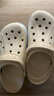 卡駱馳（CROCS）洞洞鞋貝雅卡駱班輕便耐磨一腳蹬休閑鞋|205089 黑色/白色-066 36 /37(220mm) 曬單實(shí)拍圖