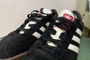 adidas「T頭鞋」STADT經典時尚薄底運動板鞋男女阿迪達斯三葉草   黑色/漢玉白/淺猩紅   42.5 曬單實拍圖