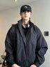 卡圖弛美式cleanfit飛行教練夾克男春秋季寬松潮流高街工裝棒球衣服外套 黑色 XL 曬單實(shí)拍圖