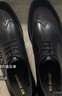 卡帝樂(lè )鱷魚(yú)（CARTELO）頭層牛皮男鞋2025新款布洛克商務(wù)休閑鞋男士皮鞋子男K055黑色41 曬單實(shí)拍圖