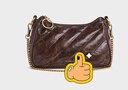 CHARLES&KEITH25冬新品多背法鏈條腋下包斜挎包女CK2-80151347-3 Distressed Coffee咖啡色 M 曬單實(shí)拍圖