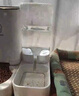 寵物自動(dòng)喂食器貓咪飲水機貓碗狗狗喂水投食器貓食盆狗碗大容量 飲水器3.8L+喂食器2.1KG 套裝 曬單實(shí)拍圖