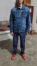 真維斯（Jeanswest）牛仔外套男士秋冬新款復古韓版夾克男裝休閑時(shí)尚潮流牛仔上衣服 915-藍色 L 曬單實(shí)拍圖