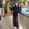 女童套裝春秋2025新款兒童洋氣針織開(kāi)衫上衣女孩秋季牛仔褲兩件套 套裝【毛衣+牛仔褲】不含腰帶配飾 160 曬單實(shí)拍圖