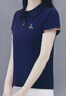 啄木鳥翻領(lǐng)短袖t恤女夏季新款POLO衫純棉正肩顯瘦運(yùn)動休閑上衣 深藍(lán) XL 曬單實(shí)拍圖