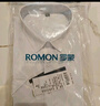 羅蒙（ROMON）【桑蠶絲免燙】短袖襯衫男士白襯衫修身襯衣商務(wù)職業(yè)男白色M 曬單實(shí)拍圖
