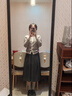 優(yōu)衣庫女裝寬褶中裙/半身裙裙子25秋冬新款479916 08 深灰色 L /160/72A 曬單實(shí)拍圖