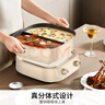 九陽(yáng)（Joyoung）電火鍋鴛鴦鍋家用雙區(qū)秒涮火鍋專用鍋分體6L多功能鍋涮肉鍋多用途鍋4分鐘速沸獨(dú)立控溫HG60-G577 曬單實(shí)拍圖