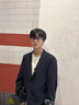 報喜鳥(niǎo)【可運動(dòng)西服】秋季新款李乃文明星同款單西男裝抗皺保暖彈力西服 藏青 可運動(dòng)西服 48 A(175/96) 曬單實(shí)拍圖