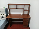 左度實(shí)木書(shū)桌書(shū)架書(shū)柜一體組合家用學(xué)生學(xué)習寫(xiě)字桌臥室電腦桌辦公書(shū)桌 【甄選加厚實(shí)木】深胡桃色120CM 組裝【自行安裝】 曬單實(shí)拍圖