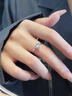 央創(chuàng)時尚中國黃金求婚訂婚女戒指鉆戒1克拉莫桑鉆結(jié)婚情侶戒指女款足銀925 曬單實(shí)拍圖