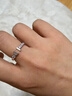 I DO&CO.諾言情侶戒指純銀925銀女男士戒指女款結婚對戒銀戒指情侶一對 諾言對戒（男16-18；女12-15） 925銀 曬單實(shí)拍圖