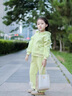 迪士尼寶寶女童套裝秋裝外套2025寶寶新款洋氣兒童套裝休閑春秋連帽兩件套 綠色 【套裝】 110 建議100-110cm2-3歲 曬單實(shí)拍圖