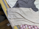 馬登工裝美式棉背心男健身運動(dòng)老頭汗衫無(wú)袖t恤跨欄重磅螺紋坎肩打底 米白色 【拍2件減5元/夏季外穿] L （修身版型，可拍大一碼） 曬單實(shí)拍圖