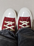 匡威（Converse）官方 1970S女純色潮流高幫帆布鞋圣誕紅色A03931C A03931C 37.5 曬單實(shí)拍圖