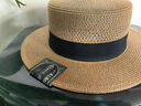 ALBINELE復古美式平頂男士平沿小草編帽女英倫風(fēng)爵士帽子遮陽(yáng)防曬帽沙灘帽 復古咖 M/53-56CM/可調節 L/56-60CM/可調節 曬單實(shí)拍圖