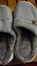 小熊小兔新款秋冬季情侶保暖學(xué)生男拖鞋女厚底防滑外穿居家棉拖鞋 小熊小兔棉拖-咖色 38-39 適合37-38 曬單實(shí)拍圖