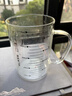 雅集耐熱透明大容量男女辦公家用玻璃杯豪飲杯牛奶杯1000ml帶刻度款杯 曬單實(shí)拍圖