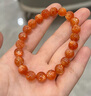 珍田收藏級(jí)天然老礦金太陽石散珠橘紅貓眼金沙手串單圈金草莓水晶手鏈 精選金太陽石8mm 曬單實(shí)拍圖