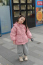 G.duck女童羽絨服冬季2025新款兒童加厚保暖白鴨絨外套女孩冬裝洋氣棉衣 粉色羽絨服 90 曬單實(shí)拍圖