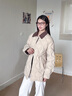 森馬（Semir）羽絨服女中長(cháng)款輕薄肌理寬松2025撞色燈芯絨翻領(lǐng)冬裝109725113027 曬單實(shí)拍圖
