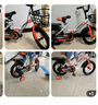 永久（FOREVER）兒童自行車(chē)男女款小孩單車(chē)可折疊腳踏車(chē)4-6-8-10歲輔助輪14寸橙色 曬單實(shí)拍圖