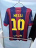 AJTD1415巴薩球衣10號梅西足球衣內馬爾蘇亞雷斯復古足球服梅西球衣 長(cháng)袖套裝+臂章 印號 留言 成人L碼 175-180 曬單實(shí)拍圖