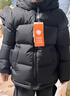 保姆鵝 兒童羽絨服寶寶短款加厚白鴨絨外套男童女童保暖防風(fēng)冬[NG2637] 黑 130 曬單實(shí)拍圖