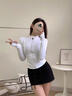 南木熊瑜伽服女春秋長(cháng)袖高彈速干透氣運動(dòng)外套文胸健身服緊身顯瘦上衣 瑜伽服白色三件套 M 【85-105斤】 曬單實(shí)拍圖
