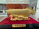 大明銅匠絨沙金招財金龍魚(yú)客廳辦公室酒柜高檔大氣喬遷公司開(kāi)業(yè)禮物禮品 曬單實(shí)拍圖