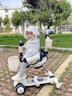 卡布豆兒童嬰兒玩具寶寶三合一可坐嬰幼兒小孩玩具車(chē)寶寶專(zhuān)用生日禮物 M6咖色升級軟座/遮陽(yáng)棚款+可剎車(chē) 曬單實(shí)拍圖