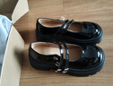 ZHR單鞋女甜美鏡面jk鞋子女厚底瑪麗珍鞋復古英倫小皮鞋KN36黑色37 曬單實(shí)拍圖