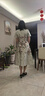 粉藍衣櫥東方感浮雕提花輕奢喜婆婆日常輕禮服裙女秋裝短袖連衣裙 薔薇粉 L 曬單實(shí)拍圖