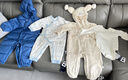 DOMIAMIA寶寶秋冬衣服伊粒絨爬服新生兒開(kāi)檔連體衣嬰兒抗靜電裝春季 琥珀棕 80cm 曬單實(shí)拍圖