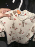 Milkbarn嬰兒保暖內衣童裝寶寶秋冬打底衣服兒童秋衣秋褲家居服 米色兔兔（半高領(lǐng)上衣） 80 cm 曬單實(shí)拍圖