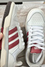 adidas ENTRAP美式校園風(fēng)運動(dòng)少年感復古籃球風(fēng)板鞋男女阿迪達斯 白色/紅色   42 曬單實(shí)拍圖