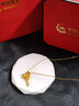 中國黃金（CHINA GOLD）蝴蝶結流蘇黃金項鏈女足金吊墜生日禮物送女朋友老婆 臻選禮盒包裝【無(wú)產(chǎn)品勿單拍】 金重約0.6g【配銀鏈】 曬單實(shí)拍圖