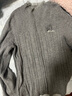 紫涵（ZIHAN）紫涵立領(lǐng)木耳邊純色長(cháng)袖打底針織衫女2024冬季新款保暖顯瘦上衣 灰色 M 曬單實(shí)拍圖