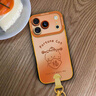 雅好（Yagoo）適用蘋果17pro手機(jī)殼iphone17promax新款女16pro簡約15pro卡通14pro招財福貓橙13帶掛繩防摔全包套 財神小福貓橙【短款手腕掛繩】黃色 iPhone17 曬單實(shí)拍圖