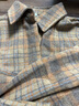 初徑設計感港風(fēng)磨毛加絨加厚洋氣減齡復古格子休閑襯衫寬松顯瘦外穿潮 咖啡色春秋款 3XL 160-180斤 曬單實(shí)拍圖