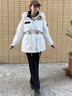 波司登（BOSIDENG）25新款羽絨服女鵝絨90絨極寒連帽毛領(lǐng)蓬松舒適保暖外套B250242312 山霧白9ER7 M 165/88A 體重約110-120斤 曬單實(shí)拍圖