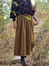 她池復古半身裙2025秋裝新款女裝時(shí)尚腰部拼接優(yōu)雅中長(cháng)裙 曬單實(shí)拍圖