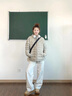 瑪嬌媚（Majiaomei）羽絨棉服女短款2025年冬季新款韓版修身排骨服輕薄棉衣連帽外套女 卡其灰 M 曬單實(shí)拍圖