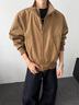 杜小閑棕色美式立領(lǐng)飛行員外套男士春秋季美拉德短款夾克廓形高街棒球服 咖色 XL [推薦120-140斤] 曬單實(shí)拍圖