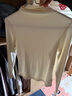 森馬（Semir）長(cháng)袖T恤女半高領(lǐng)吸濕發(fā)熱抗菌2024冬緊身抓絨打底衫109724101001 曬單實(shí)拍圖